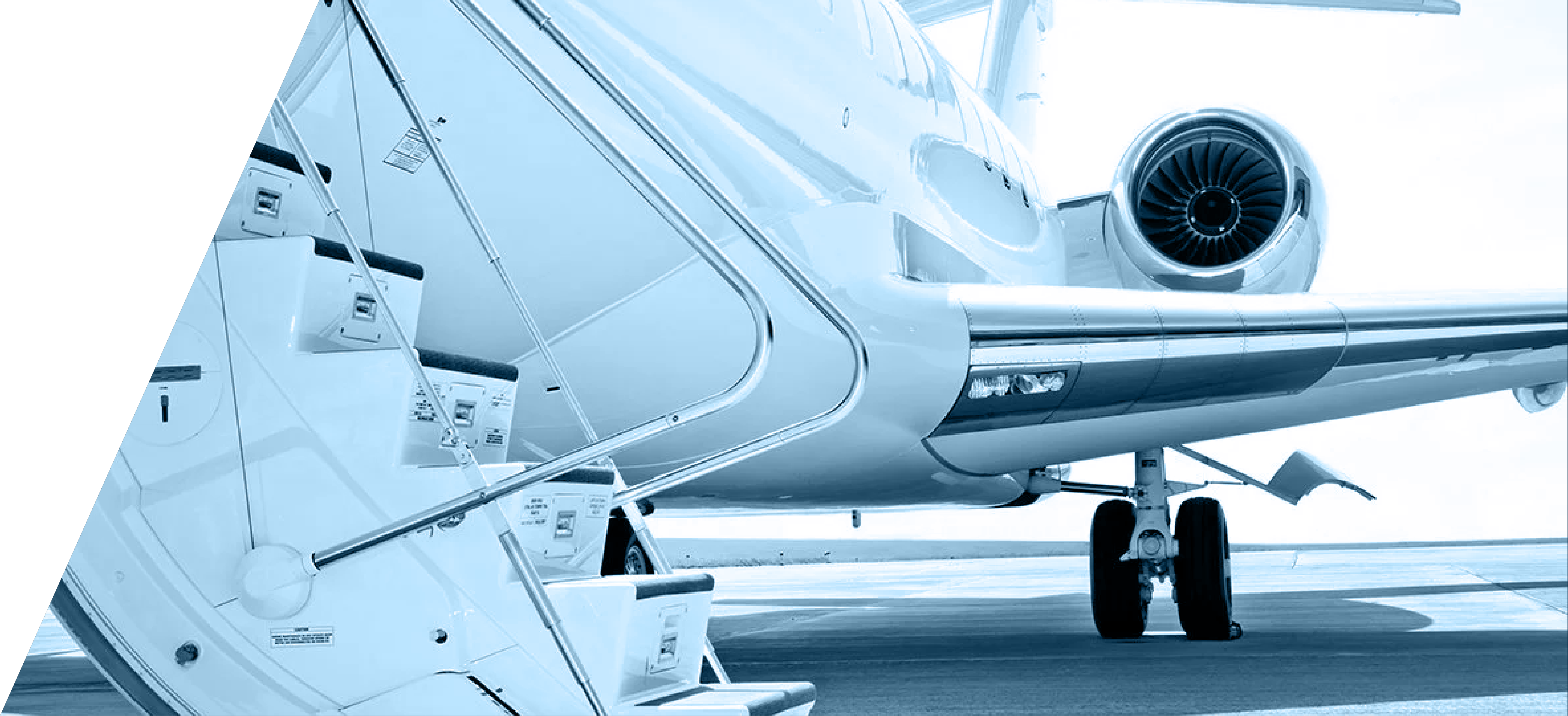 Jet privado listo para embarque